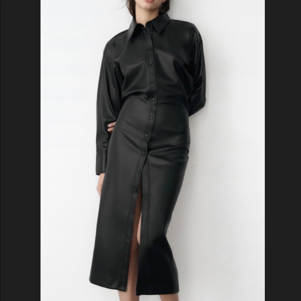 New Zara Leather Dress